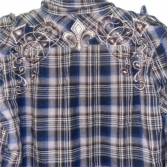 Pop Icon Clothing Western Pearl Snap Shirt - Picture 5 of 6